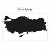 Türkiye Haritası 3 Duvar Sticker, Duvar Dekorasyonu, Duvar Çıkartması - 2