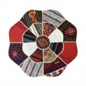 Kırkyama Çiçek Desen Kilim Orta Halısı 150x150 cm XHE0054 - 1