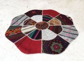 Kırkyama Çiçek Desen Kilim Orta Halısı 150x150 cm XHE0053 - 2