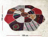 Kırkyama Çiçek Desen Kilim Orta Halısı 150x150 cm XHE0053 - 3