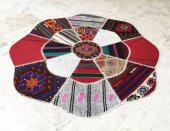 Kırkyama Çiçek Desen Kilim Orta Halısı 150x150 cm XHE0054 - 4