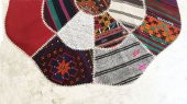 Kırkyama Çiçek Desen Kilim Orta Halısı 150x150 cm XHE0053 - 5