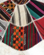 Kırkyama Çiçek Desen Kilim Orta Halısı 150x150 cm XHE0053 - 6