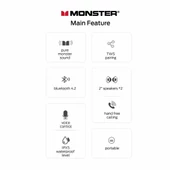 Monster Superstar S110 Tasinabilir Kablosuz Hoparlör 10W - 4