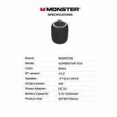 Monster Superstar S110 Tasinabilir Kablosuz Hoparlör 10W - 5