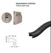 Contacall Ahşap Kapı Fitili Ahşap Kapı Contası Krem 25 Metre Yandan Tırnaklı AKC 52 thumbnail 3