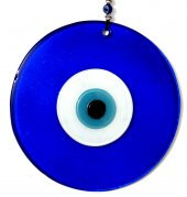 Mavi Renk 16 Santimetre El Yapımı Nazar Boncuğu Duvar Süsü thumbnail 1