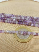 Ametist Taşı Rondela Faset Kesim 3*4mm Dizi (53110) - 2