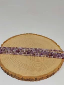 Ametist Taşı Rondela Faset Kesim 3*4mm Dizi (53110) - 3