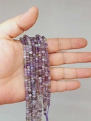 Ametist Taşı Rondela Faset Kesim 3*4mm Dizi (53110) - 1