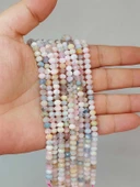 Morganit Taşı Rondela Faset Kesim 4*5mm Dizi (53096) - 1