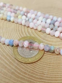 Morganit Taşı Rondela Faset Kesim 4*5mm Dizi (53096) - 2