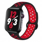 Apple Watch 2 3 4 5 6 - 44mm Silikon Spor DELİKLİ Kordon Kayış - 2