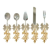 KELEBEK 5 PARÇA SERVİS SETİ ALTIN - 1