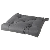 IKEA Malında 40/35x38x7 Cm Sandelye Minderi Gri Cırt Cırt Bantlı - 1