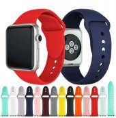 Apple Watch 2 3 4 5 6 - 42mm Silikon Kordon Kayış (M-L) - 3