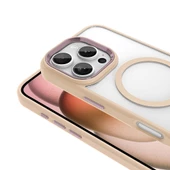 iPhone 16 Pro Kılıf Wireless Şarj Özellikli Krom Magsafe Silikon Kılıf thumbnail 9