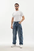 Erkek Kargo Cepli Jean Pantolon - 4