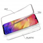 Xiaomi Redmi Note 8 Kılıf 360 Ön Silikon Arka Sert Mika Şeffaf Tam Koruma Kılıf - 6