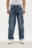 Erkek Kargo Cepli Jean Pantolon - 7