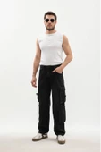 Erkek Kargo Cepli Jean Pantolon - 5