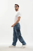 Erkek Kargo Cepli Jean Pantolon - 3