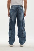 Erkek Kargo Cepli Jean Pantolon - 8