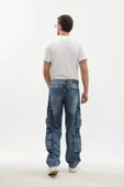 Erkek Kargo Cepli Jean Pantolon - 6