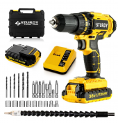 Sturdy 36 Volt 5,0 Amper Darbeli Metal Şanzuman +27 Parça Set Şarjlı Vidalama Matkap - 1