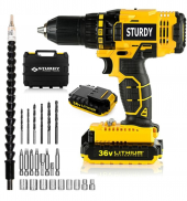 Sturdy 36 Volt 5,0 Amper Darbeli Metal Şanzuman +27 Parça Set Şarjlı Vidalama Matkap - 2