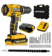 Sturdy 36 Volt 5,0 Amper Darbeli Metal Şanzuman +27 Parça Set Şarjlı Vidalama Matkap - 3