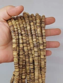 Hindistan Cevizi Kabuğu Ahşap Dizi Silindir Kesim 3*7mm (53074) - 1