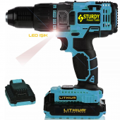 Sturdy Pro 36 Volt 5,0 Amper Darbeli Metal Şanzuman +27 Parça Set Şarjlı Vidalama Matkap Mavi Seri - 5