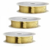 Hayal Sepeti  TAKI ve FİLOGRAFİ TELİ Makara Tel - 0.3mm ince - 10 adet Altın Renk thumbnail 6