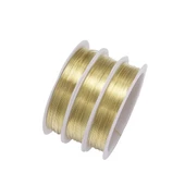 Hayal Sepeti  TAKI ve FİLOGRAFİ TELİ Makara Tel - 0.3mm ince - 10 adet Altın Renk thumbnail 4