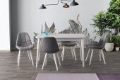 Sweet Home Alfa Açılır Ahşap Beyaz Masa 4 Adet Defne Sandalye Takım - 1
