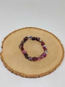 Turmalin Taşı Karışık Renkler Şekilsiz Unisex Bileklik (53044) thumbnail 4