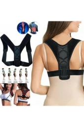Tam Ortopedik Dik Duruş Korsesi Bayan Erkek Bel Sırt Kamburluk Önleyici Korse Dik Durmak thumbnail 2