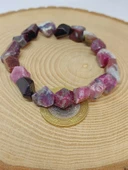 Turmalin Taşı Karışık Renkler Şekilsiz Unisex Bileklik (53044) thumbnail 3