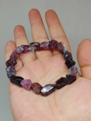 Turmalin Taşı Karışık Renkler Şekilsiz Unisex Bileklik (53044) thumbnail 1