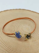 Safir Taşı Çiçek Motifli Bakır Bileklik (53040) thumbnail 3