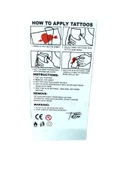 Hayal Sepeti Geçici Dövme 9,5x19CM Tattoo Minimal Tattoo Aksesuar Şık  KANATLI KIRMIZI GÜL MODELİ - 4