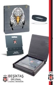 Beşiktaş Orijinal Lisanslı Çift Taraflı Silikon Bileklik Kartal Baskılı Hediyelik Ahşap Kutulu thumbnail 1