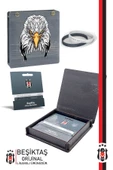 Beşiktaş Orijinal Lisanslı 2'li Silikon Bileklik Kartal Baskılı Hediyelik Ahşap Kutulu - 1