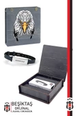 Beşiktaş Orijinal Lisanslı Fashion Ayarlanabilir Bileklik Kartal Baskılı Hediyelik Ahşap Kutulu - 1