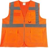 Fileli Mühendis Yeleği Turuncu - 1