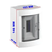 VİKO 2li Sıva Üstü Otomat Sigorta Kutusu - Klemensli IP40 Halogen Free S. Ü. - 2