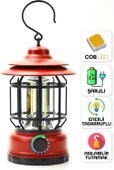Nostalji Badem Ledli Kamp Feneri Şarjlı Beyaz Işık thumbnail 5