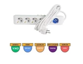 VİKO Multilet Altılı 5mt Kablolu BEYAZ Grup Priz 6lı 5 Metre Ara Kablo Topraklı Klemensli - 3