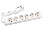 VİKO Multilet Altılı 5mt Kablolu BEYAZ Grup Priz 6lı 5 Metre Ara Kablo Topraklı Klemensli - 4